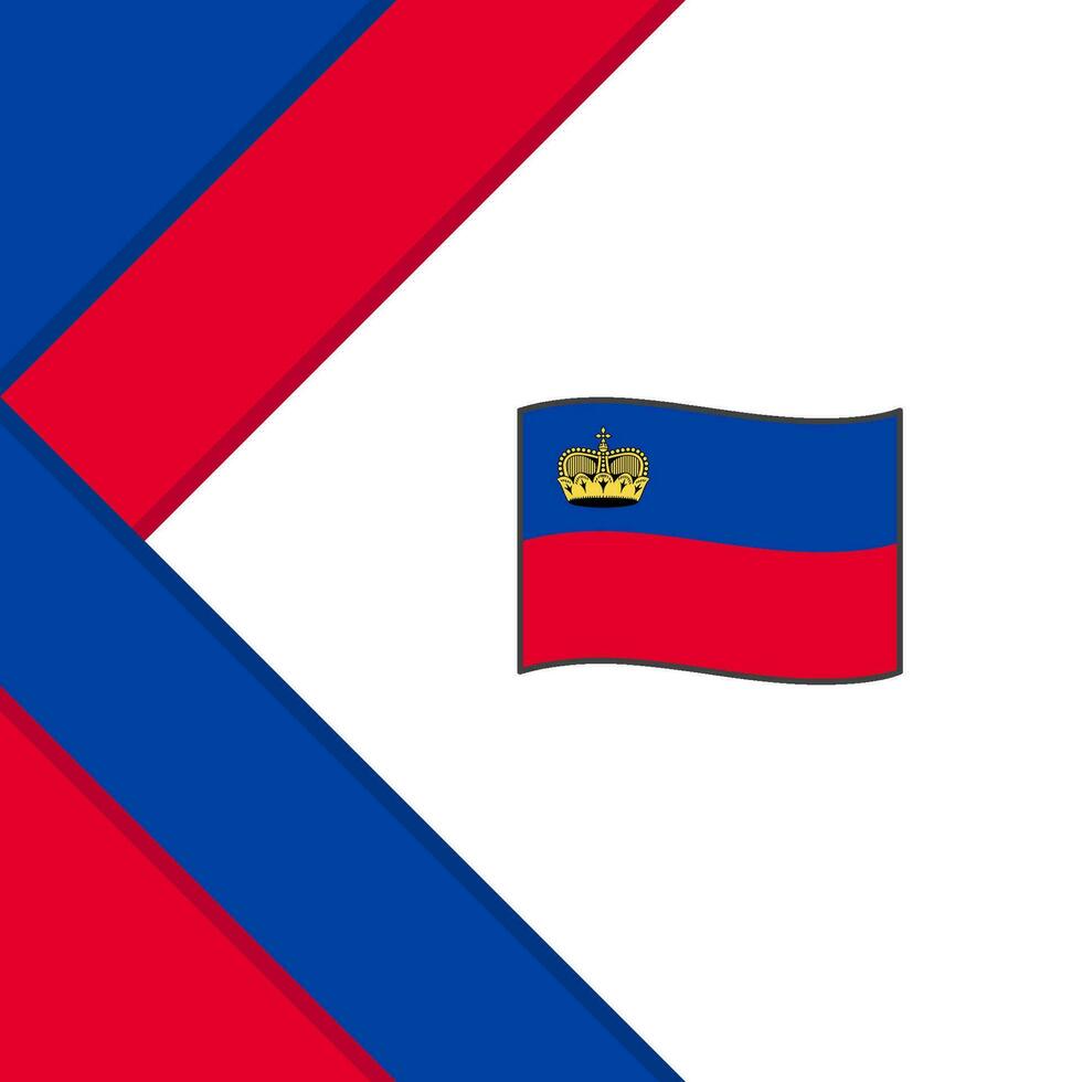 Liechtenstein Flag Abstract Background Design Template. Liechtenstein Independence Day Banner Social Media Post. Liechtenstein Illustration vector