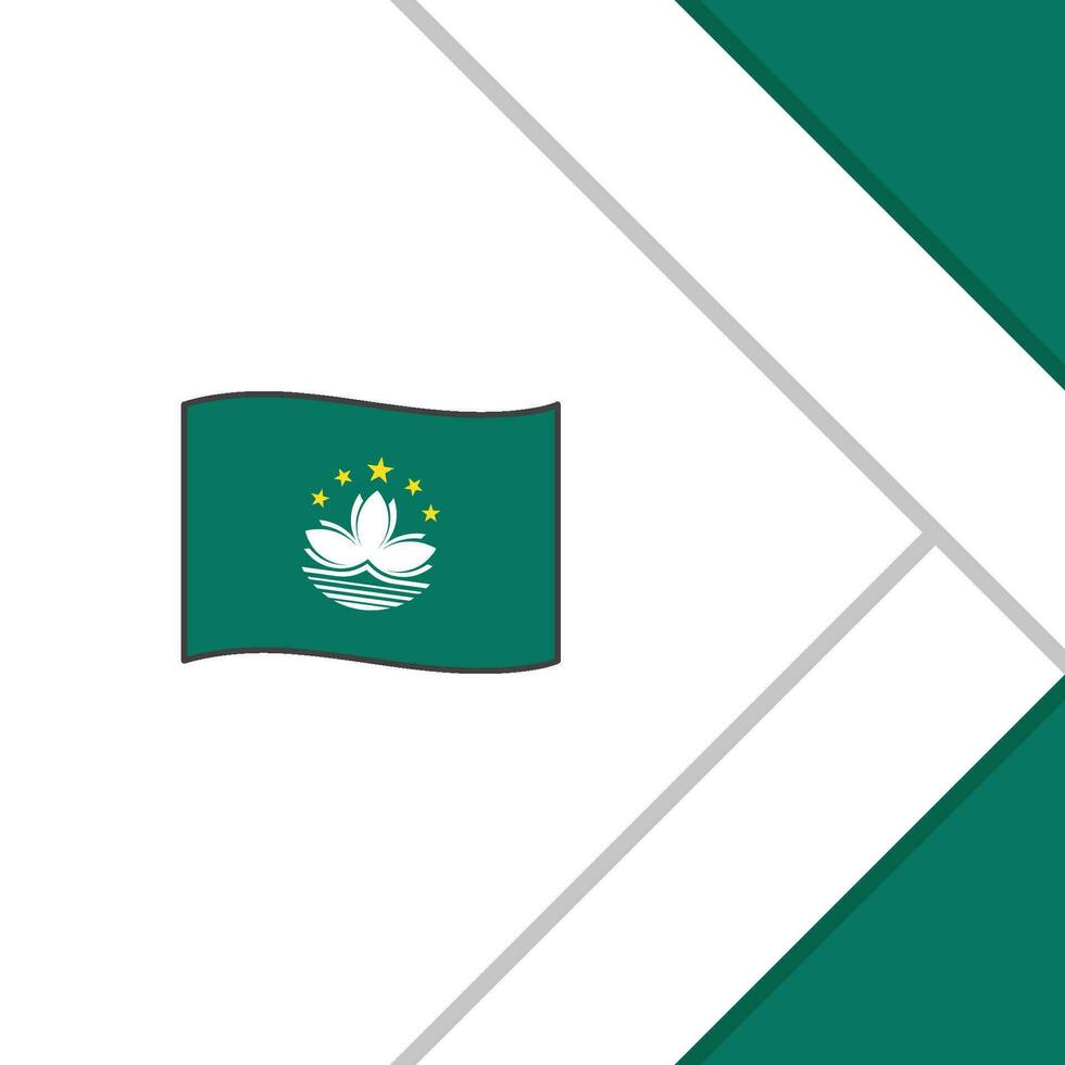 Macau Flag Abstract Background Design Template. Macau Independence Day Banner Social Media Post. Macau Cartoon vector