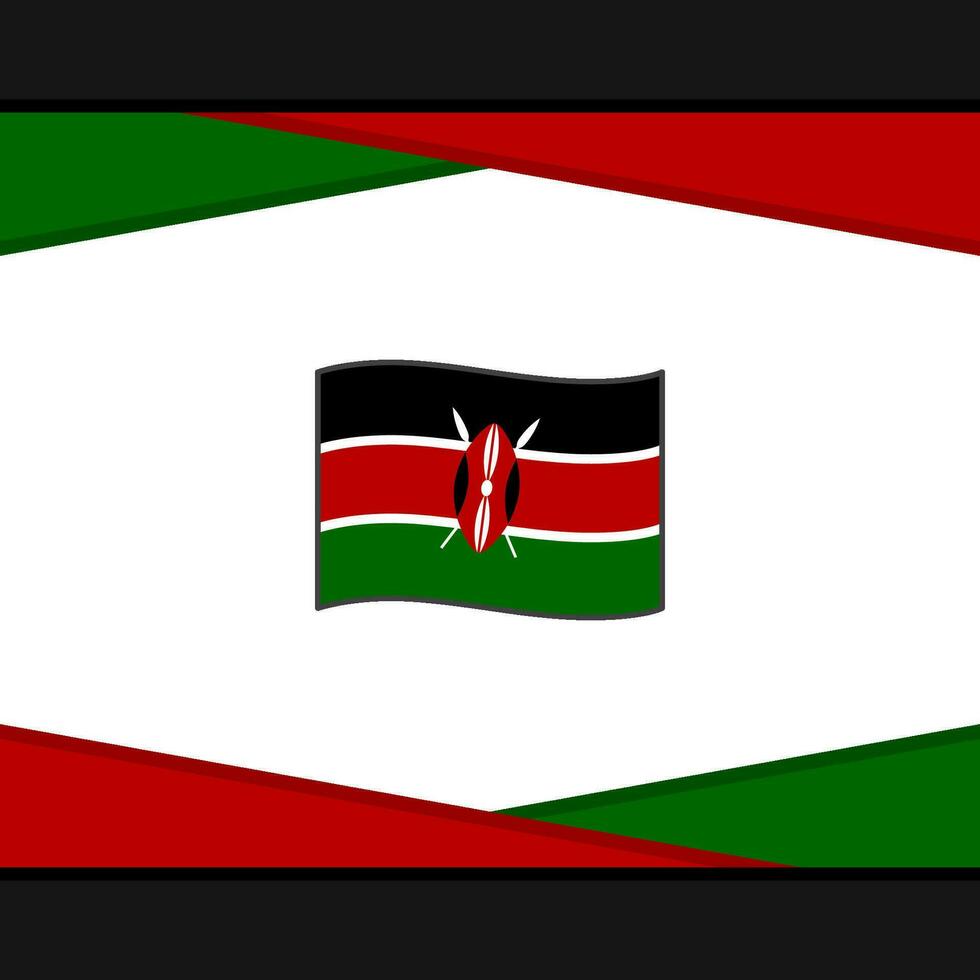 Kenya Flag Abstract Background Design Template. Kenya Independence Day Banner Social Media Post. Kenya Vector