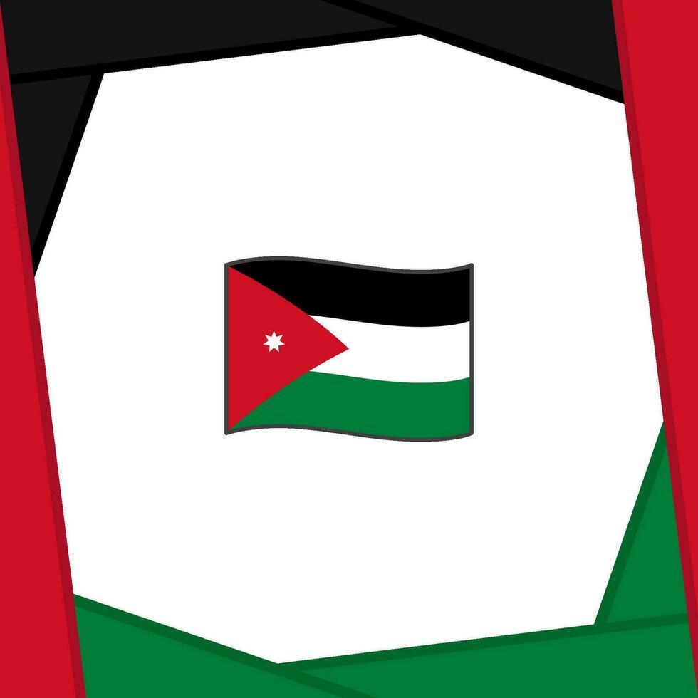 Jordan Flag Abstract Background Design Template. Jordan Independence Day Banner Social Media Post. Jordan Banner vector