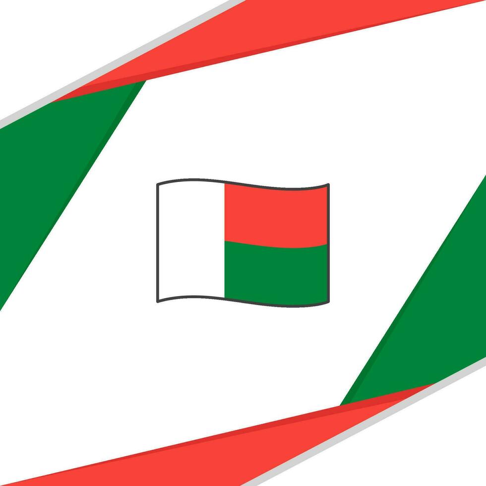 Madagascar Flag Abstract Background Design Template. Madagascar Independence Day Banner Social Media Post. Madagascar vector