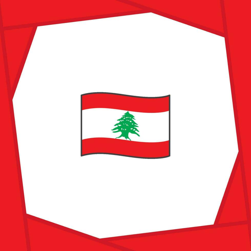 Lebanon Flag Abstract Background Design Template. Lebanon Independence Day Banner Social Media Post. Lebanon Banner vector