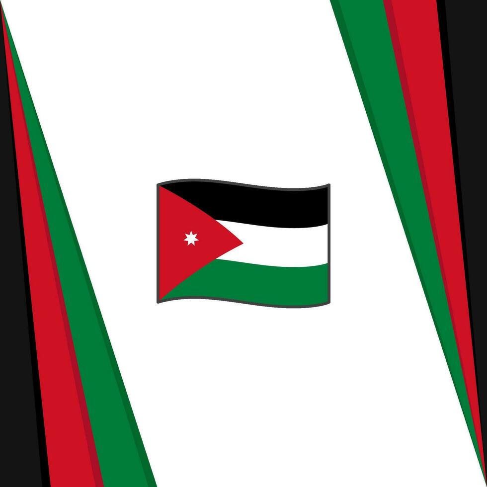 Jordan Flag Abstract Background Design Template. Jordan Independence Day Banner Social Media Post. Jordan Flag vector