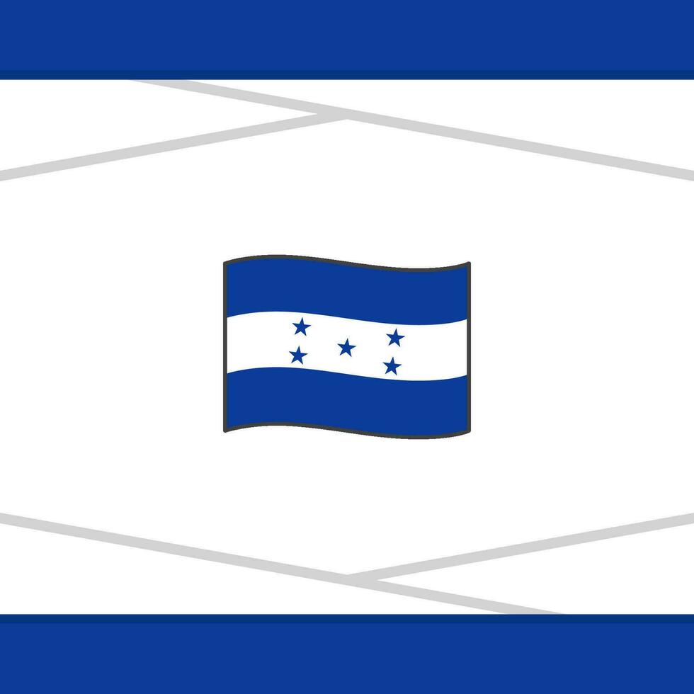 Honduras Flag Abstract Background Design Template. Honduras Independence Day Banner Social Media Post. Vector