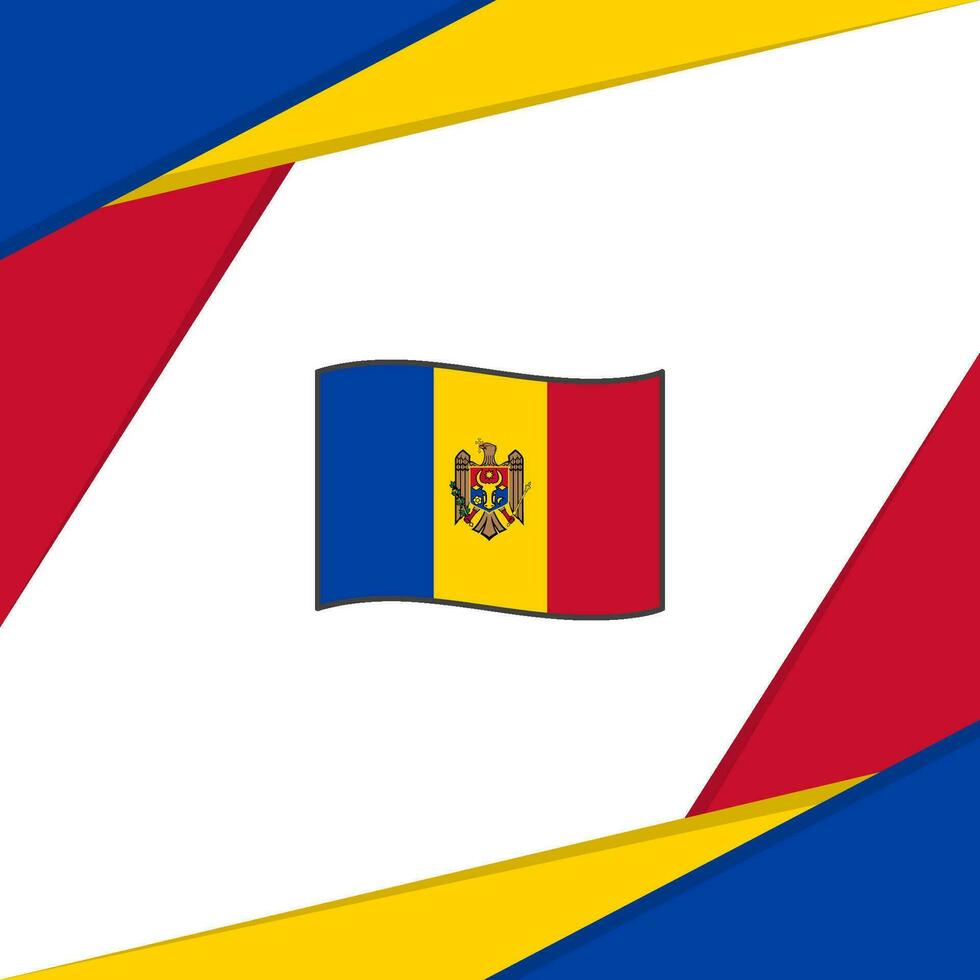 Moldova Flag Abstract Background Design Template. Moldova Independence Day Banner Social Media Post. Moldova vector