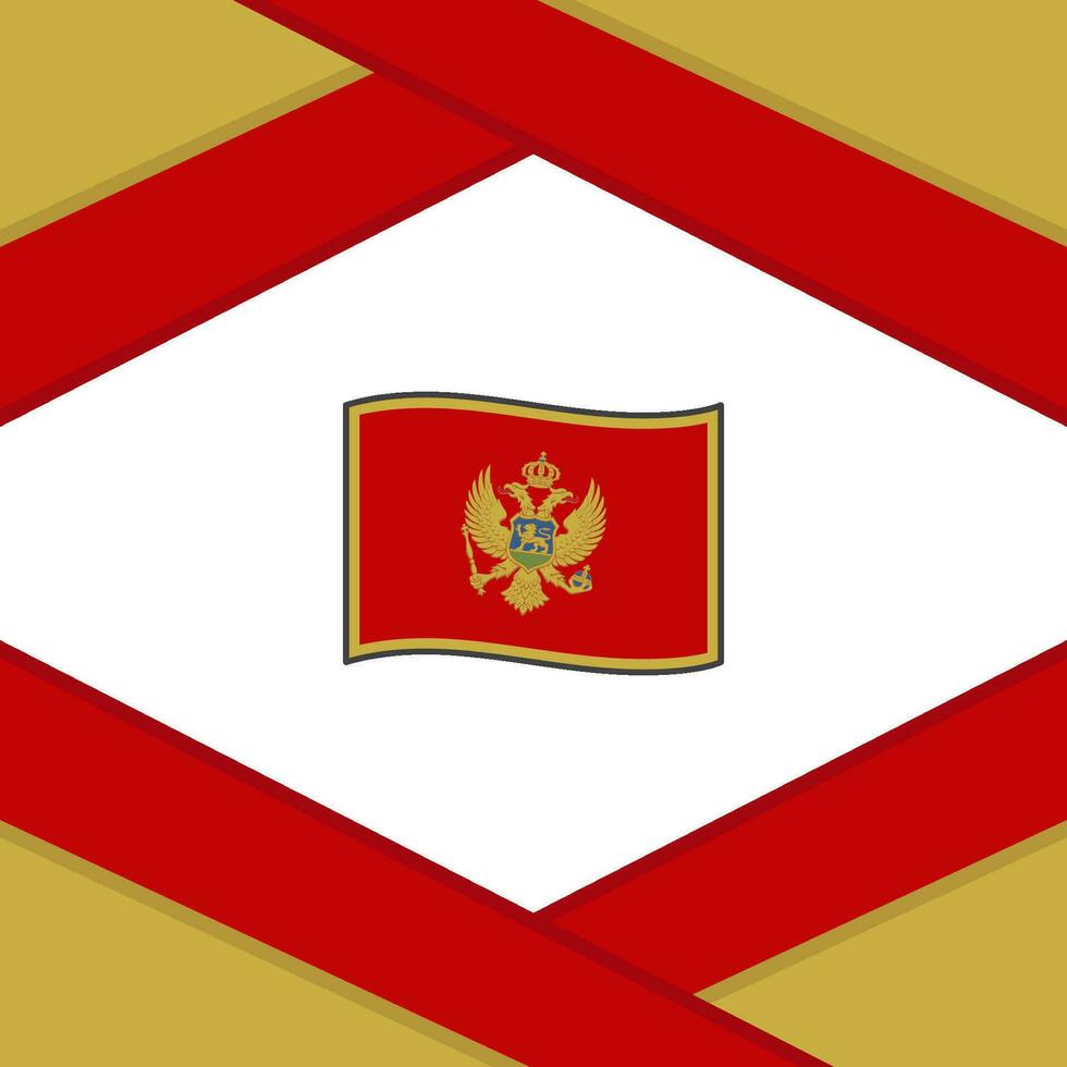 Montenegro Flag Abstract Background Design Template. Montenegro Independence Day Banner Social Media Post. Montenegro Template vector