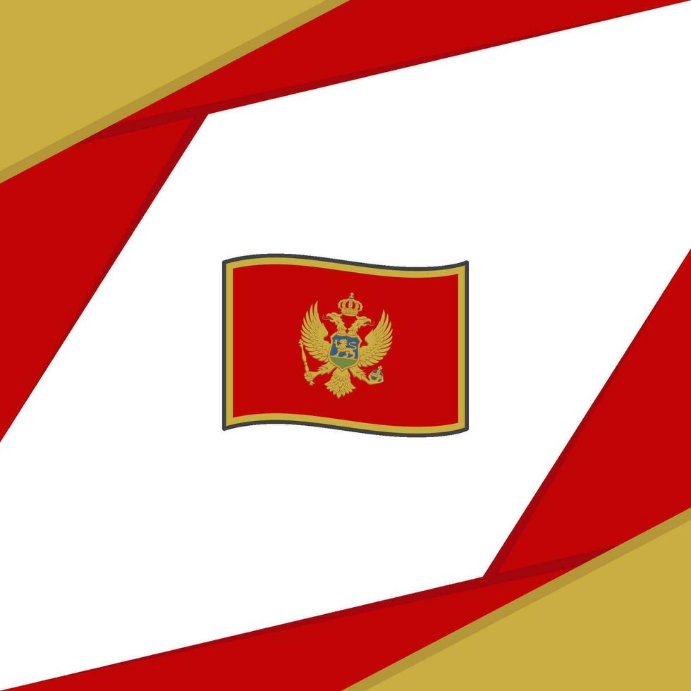 Montenegro Flag Abstract Background Design Template. Montenegro Independence Day Banner Social Media Post. Montenegro vector