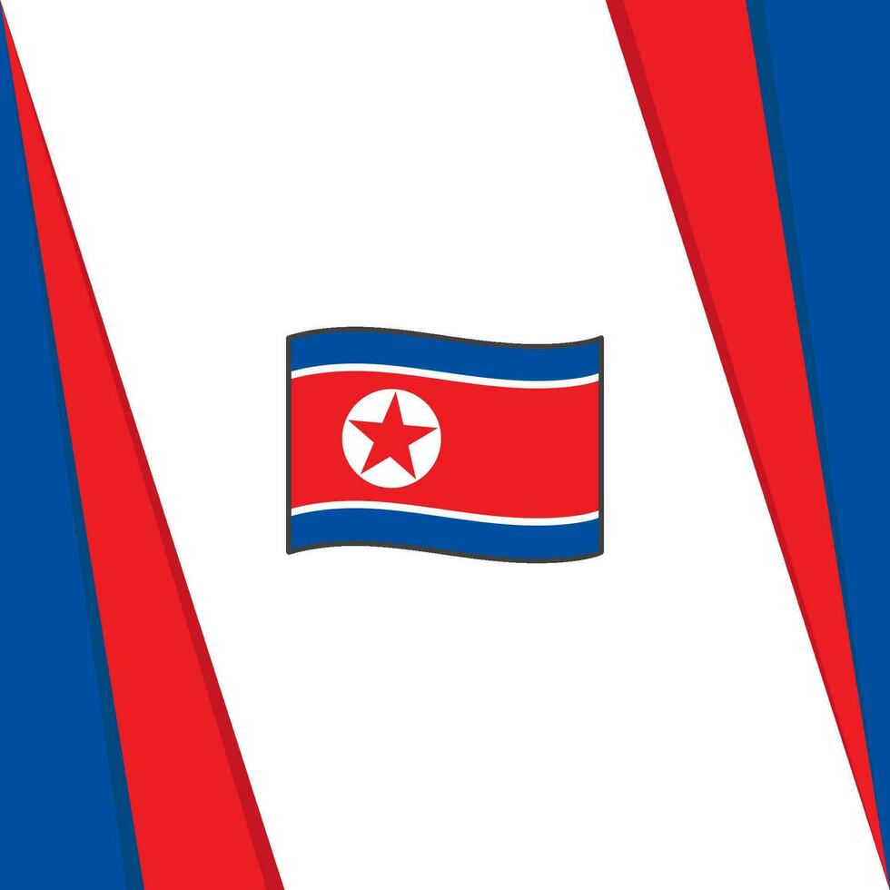 North Korea Flag Abstract Background Design Template. North Korea Independence Day Banner Social Media Post. North Korea Flag vector
