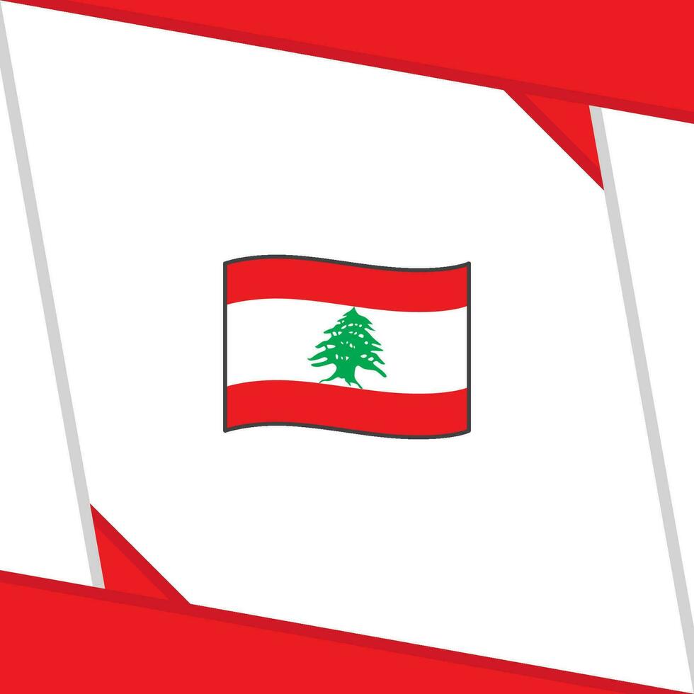 Lebanon Flag Abstract Background Design Template. Lebanon Independence Day Banner Social Media Post. Lebanon Independence Day vector