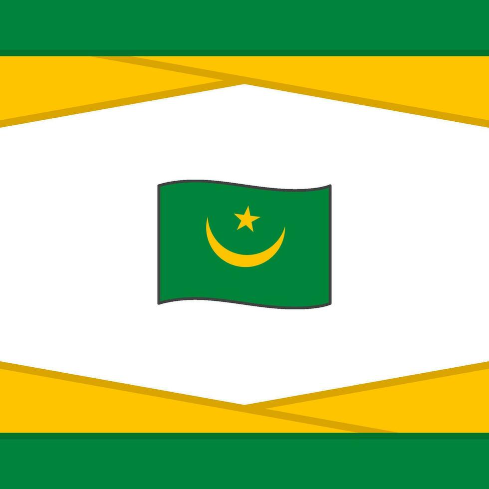 Mauritania Flag Abstract Background Design Template. Mauritania Independence Day Banner Social Media Post. Vector