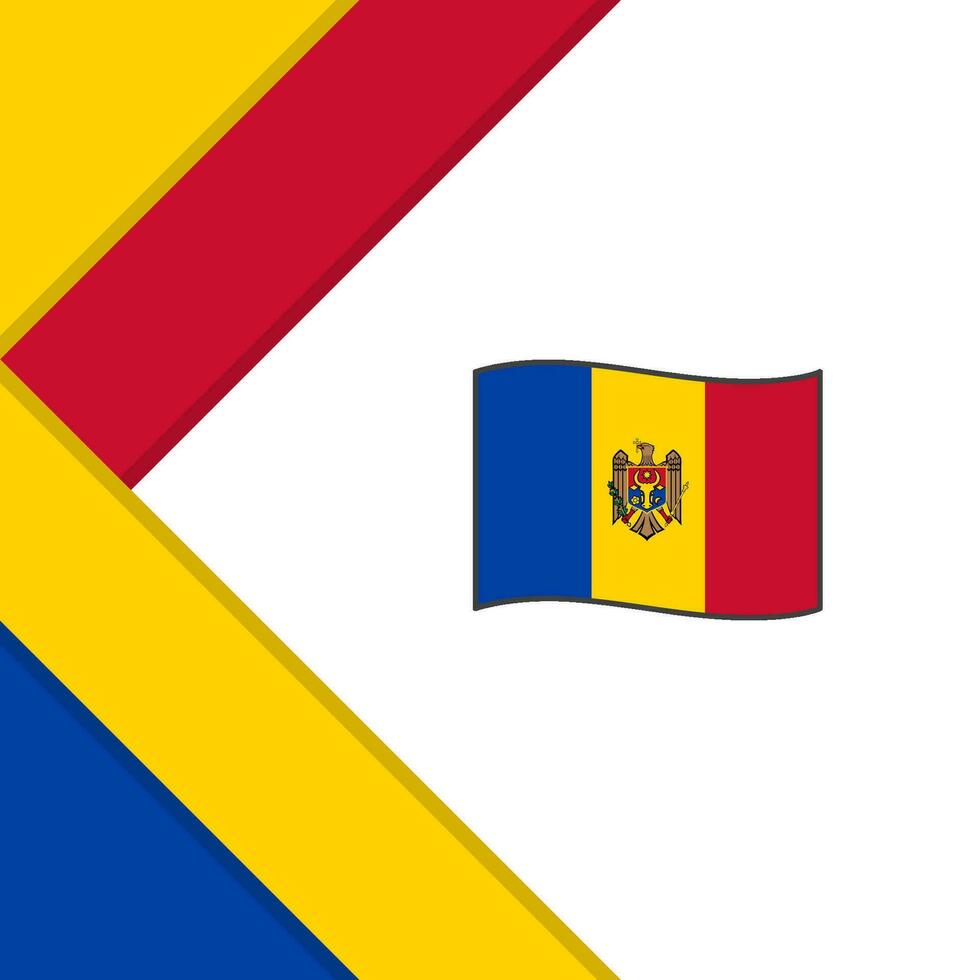 Moldova Flag Abstract Background Design Template. Moldova Independence Day Banner Social Media Post. Moldova Illustration vector