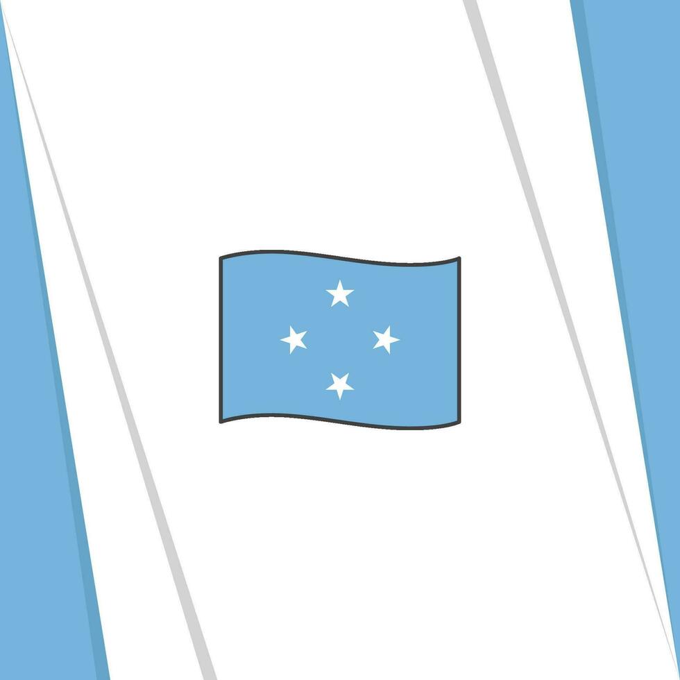 Micronesia Flag Abstract Background Design Template. Micronesia Independence Day Banner Social Media Post. Micronesia Flag vector