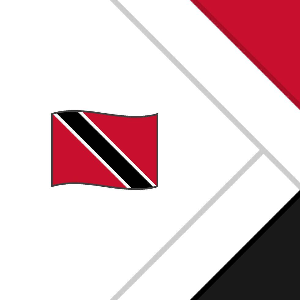 Trinidad And Tobago Flag Abstract Background Design Template. Trinidad And Tobago Independence Day Banner Social Media Post. Trinidad And Tobago Cartoon vector