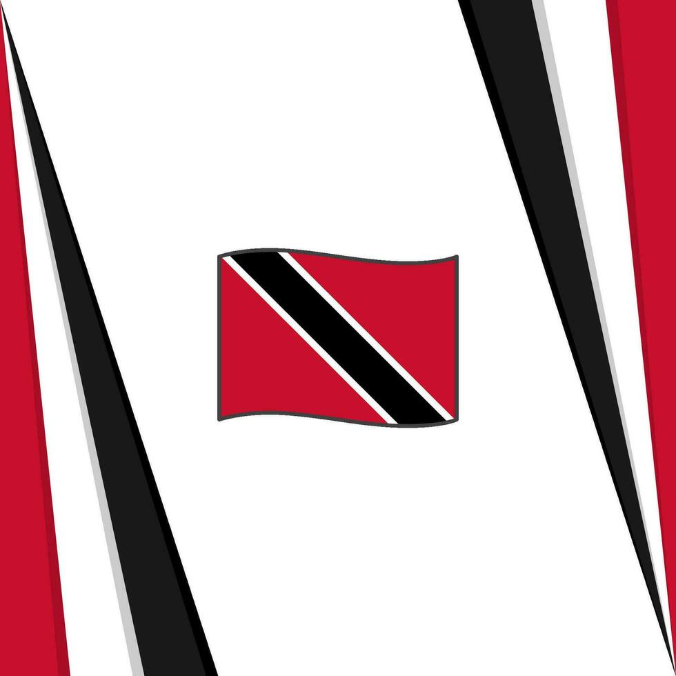 Trinidad And Tobago Flag Abstract Background Design Template. Trinidad And Tobago Independence Day Banner Social Media Post. Trinidad And Tobago Flag vector