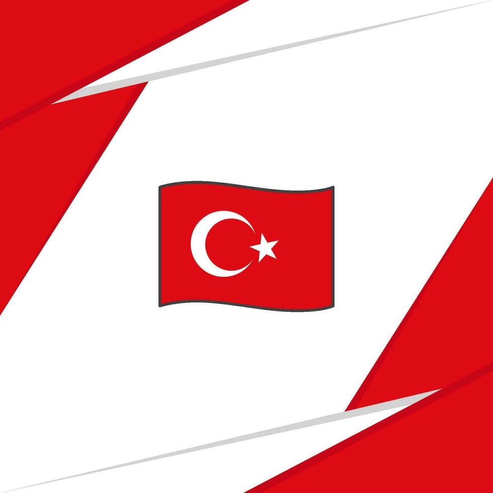 Turkey Flag Abstract Background Design Template. Turkey Independence Day Banner Social Media Post. Turkey vector