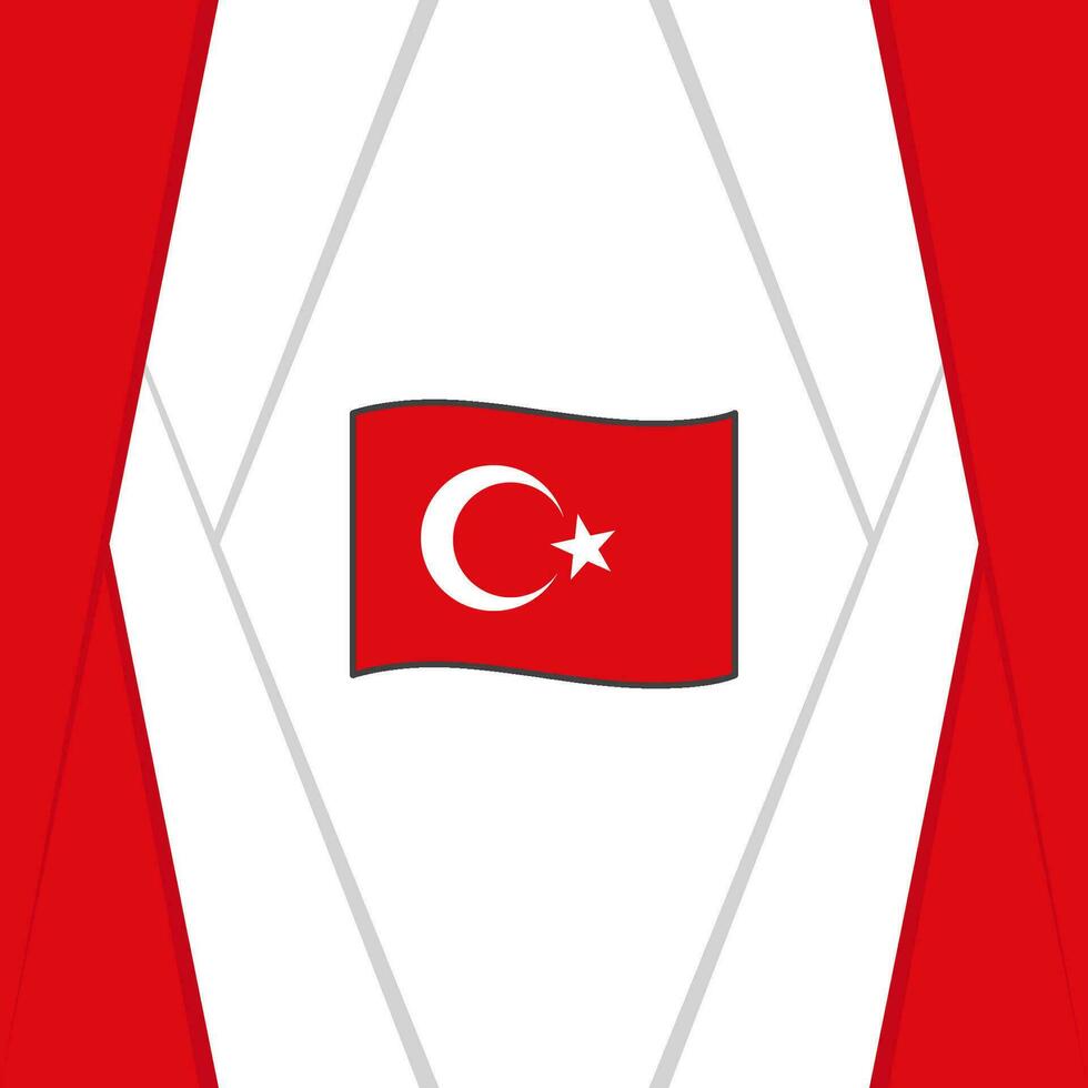 Turkey Flag Abstract Background Design Template. Turkey Independence Day Banner Social Media Post. Turkey Background vector