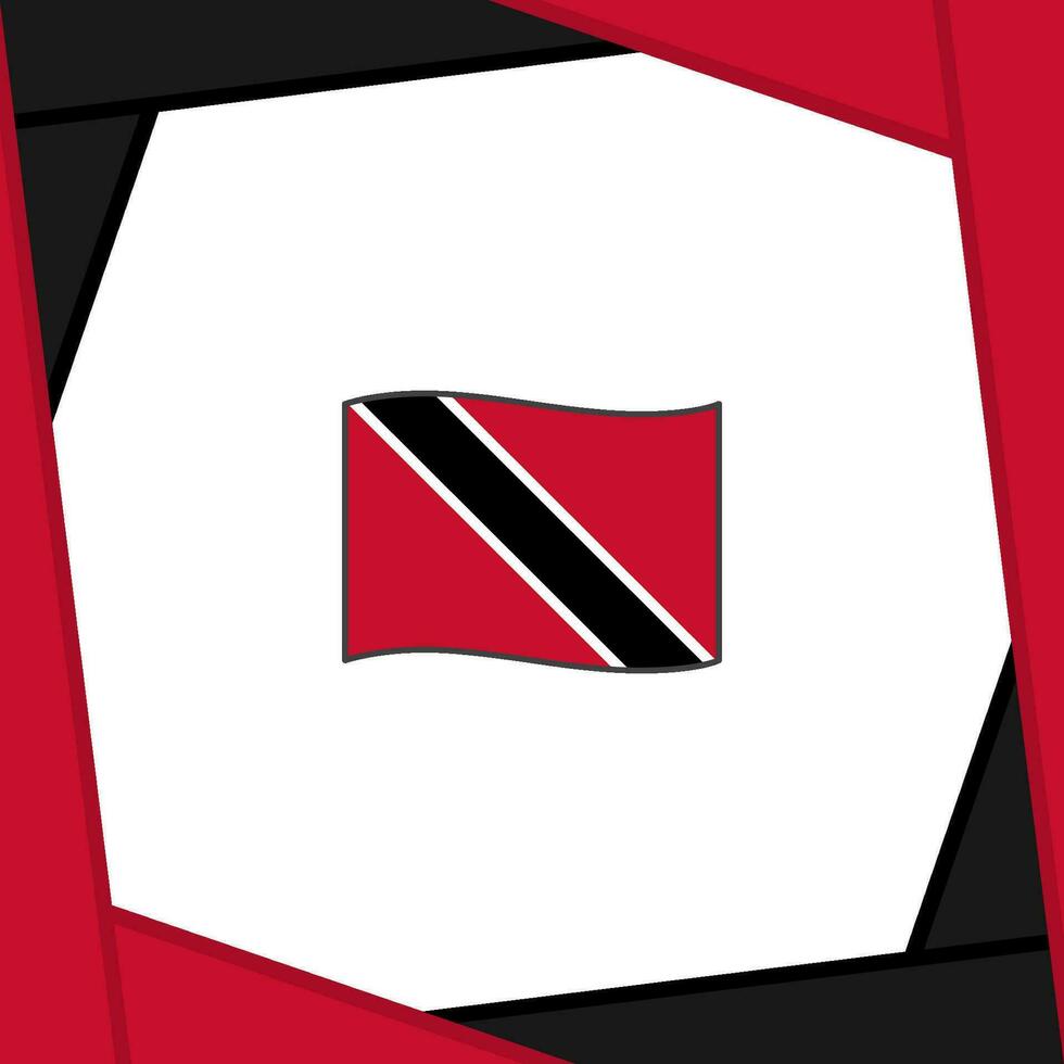 Trinidad And Tobago Flag Abstract Background Design Template. Trinidad And Tobago Independence Day Banner Social Media Post. Trinidad And Tobago Banner vector