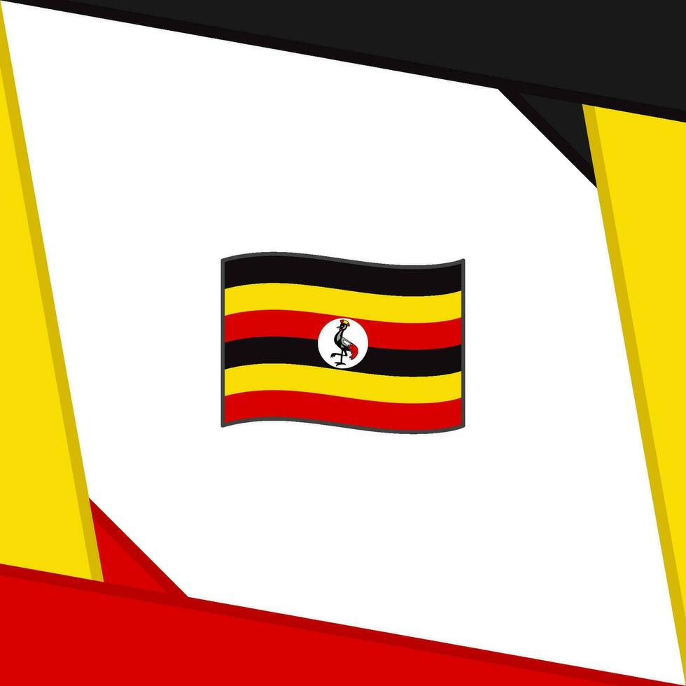 Uganda Flag Abstract Background Design Template. Uganda Independence Day Banner Social Media Post. Uganda Independence Day vector
