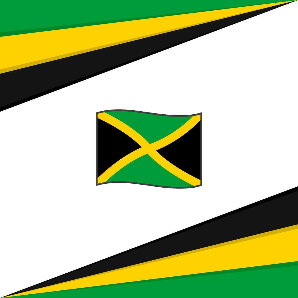 Jamaica Flag Abstract Background Design Template. Jamaica Independence Day Banner Social Media Post. Jamaica Design vector
