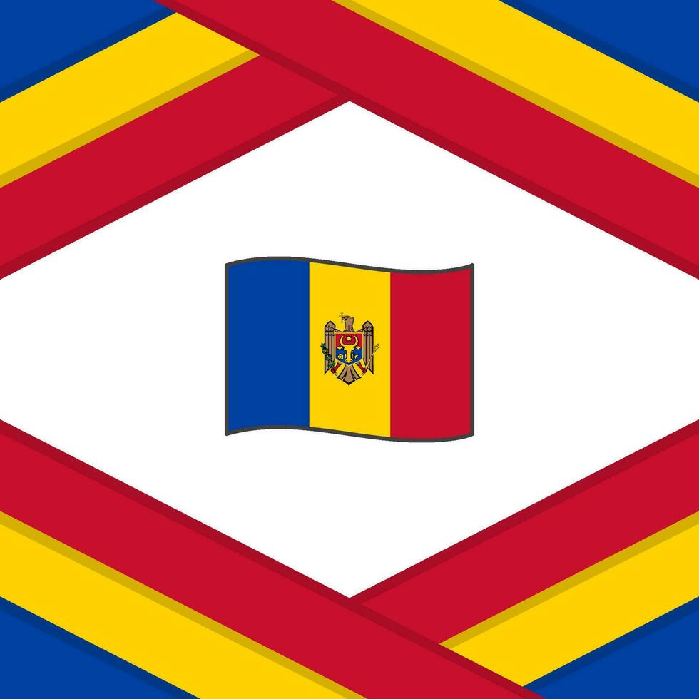 Moldova Flag Abstract Background Design Template. Moldova Independence Day Banner Social Media Post. Moldova Template vector