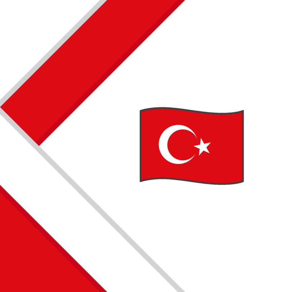 Turkey Flag Abstract Background Design Template. Turkey Independence Day Banner Social Media Post. Turkey Illustration vector