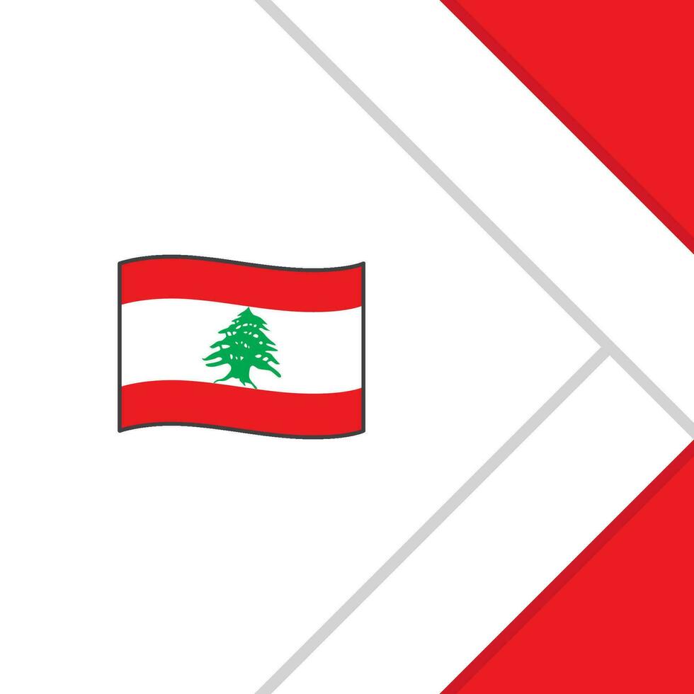 Lebanon Flag Abstract Background Design Template. Lebanon Independence Day Banner Social Media Post. Lebanon Cartoon vector