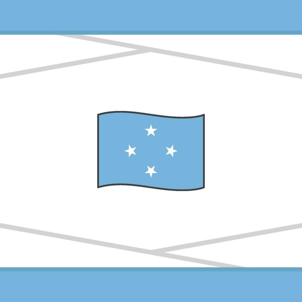 Micronesia Flag Abstract Background Design Template. Micronesia Independence Day Banner Social Media Post. Micronesia Vector