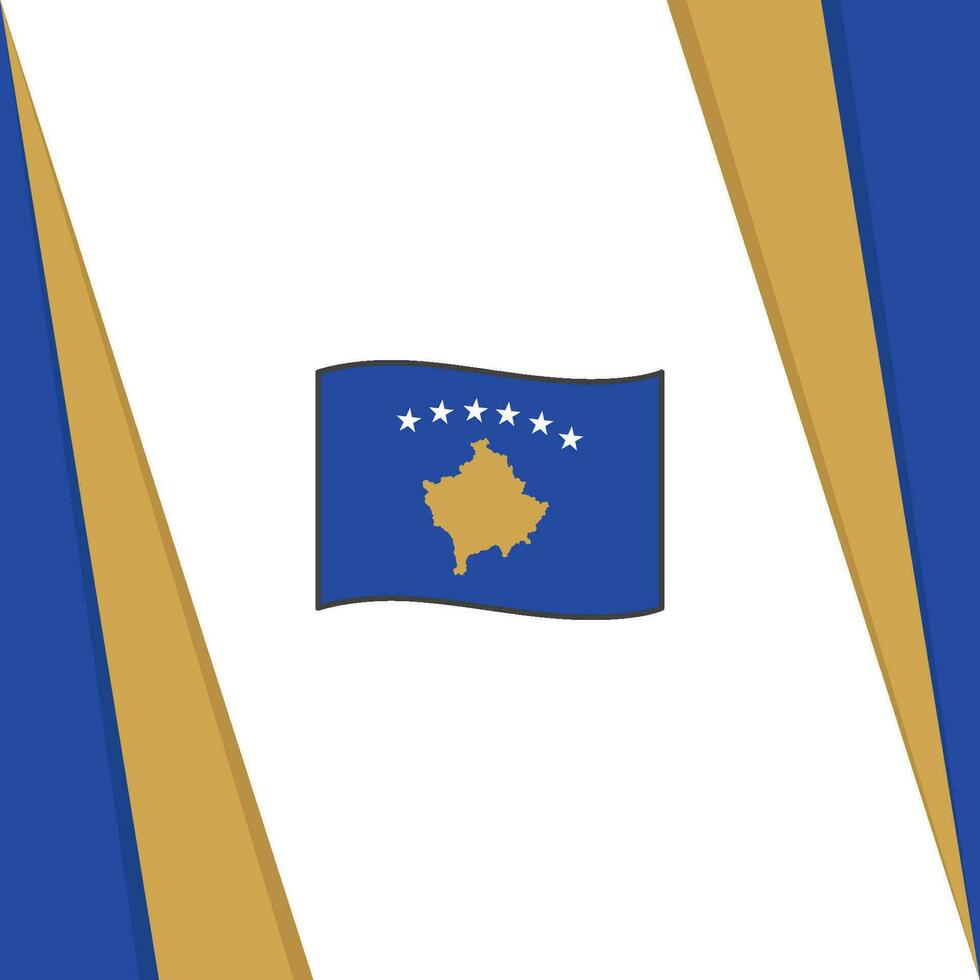Kosovo Flag Abstract Background Design Template. Kosovo Independence Day Banner Social Media Post. Kosovo Flag vector