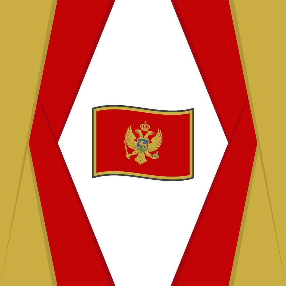 Montenegro Flag Abstract Background Design Template. Montenegro Independence Day Banner Social Media Post. Montenegro Background vector