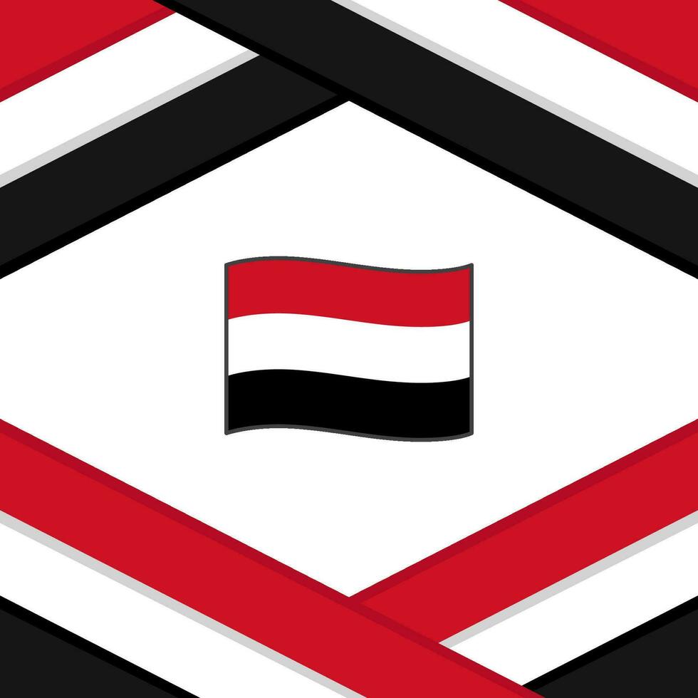 Yemen Flag Abstract Background Design Template. Yemen Independence Day Banner Social Media Post. Yemen Template vector
