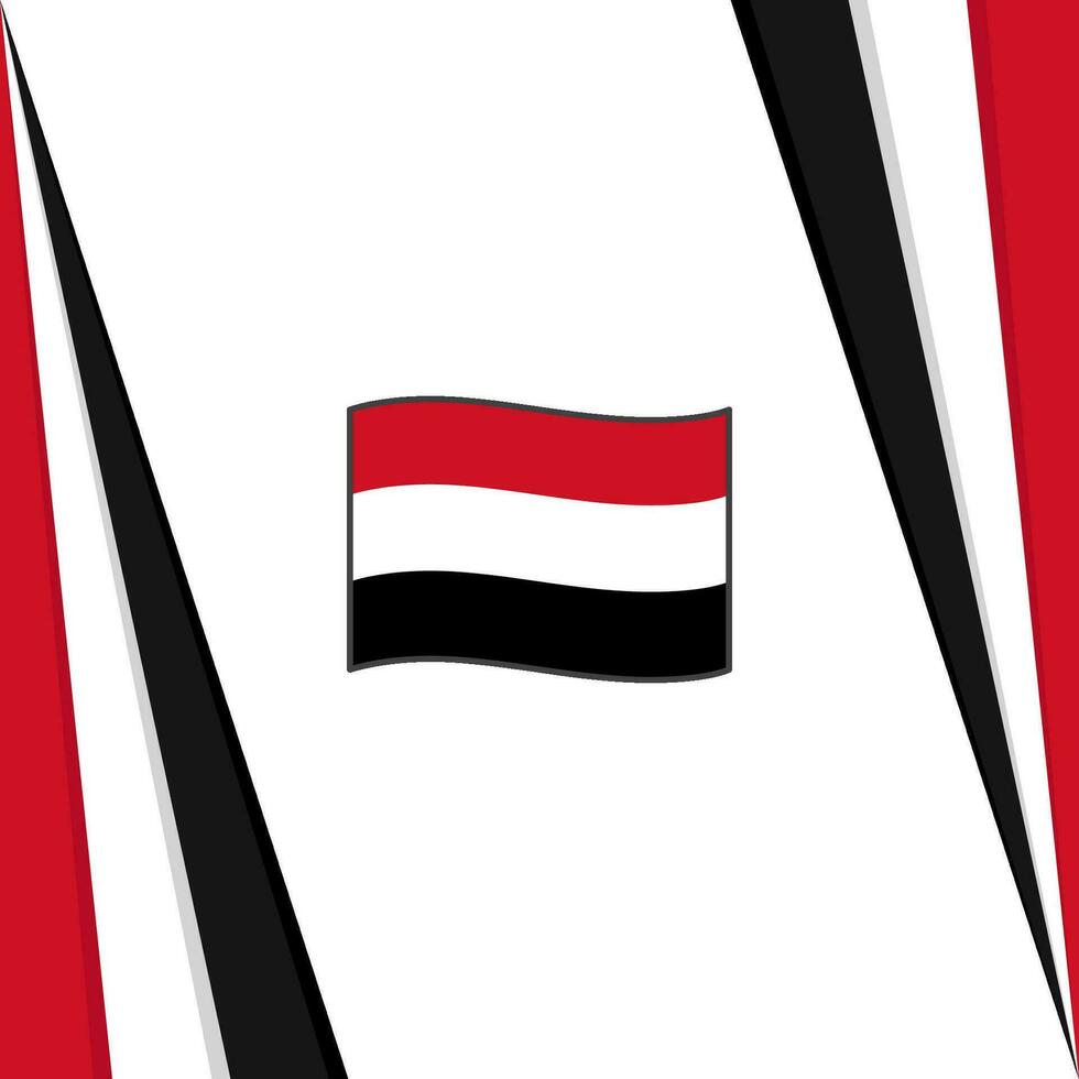 Yemen Flag Abstract Background Design Template. Yemen Independence Day Banner Social Media Post. Yemen Flag vector