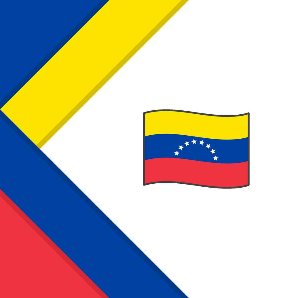 Venezuela Flag Abstract Background Design Template. Venezuela Independence Day Banner Social Media Post. Venezuela Illustration vector