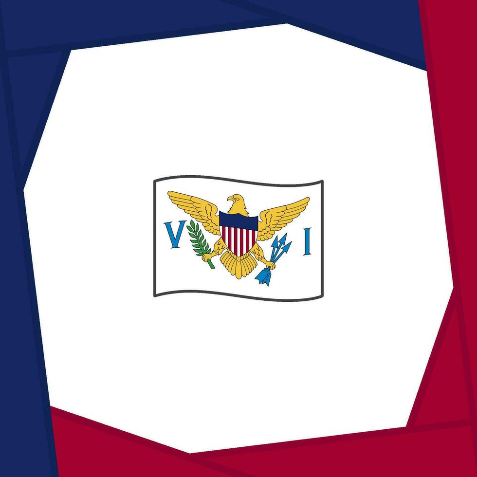 U.S. Virgin Islands Flag Abstract Background Design Template. U.S. Virgin Islands Independence Day Banner Social Media Post. U.S. Virgin Islands Cartoon vector