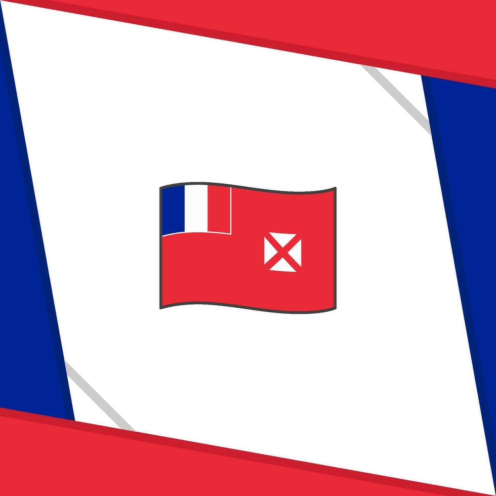 Wallis y futuna bandera resumen antecedentes diseño modelo. Wallis y futuna independencia día bandera social medios de comunicación correo. Wallis y futuna independencia día vector