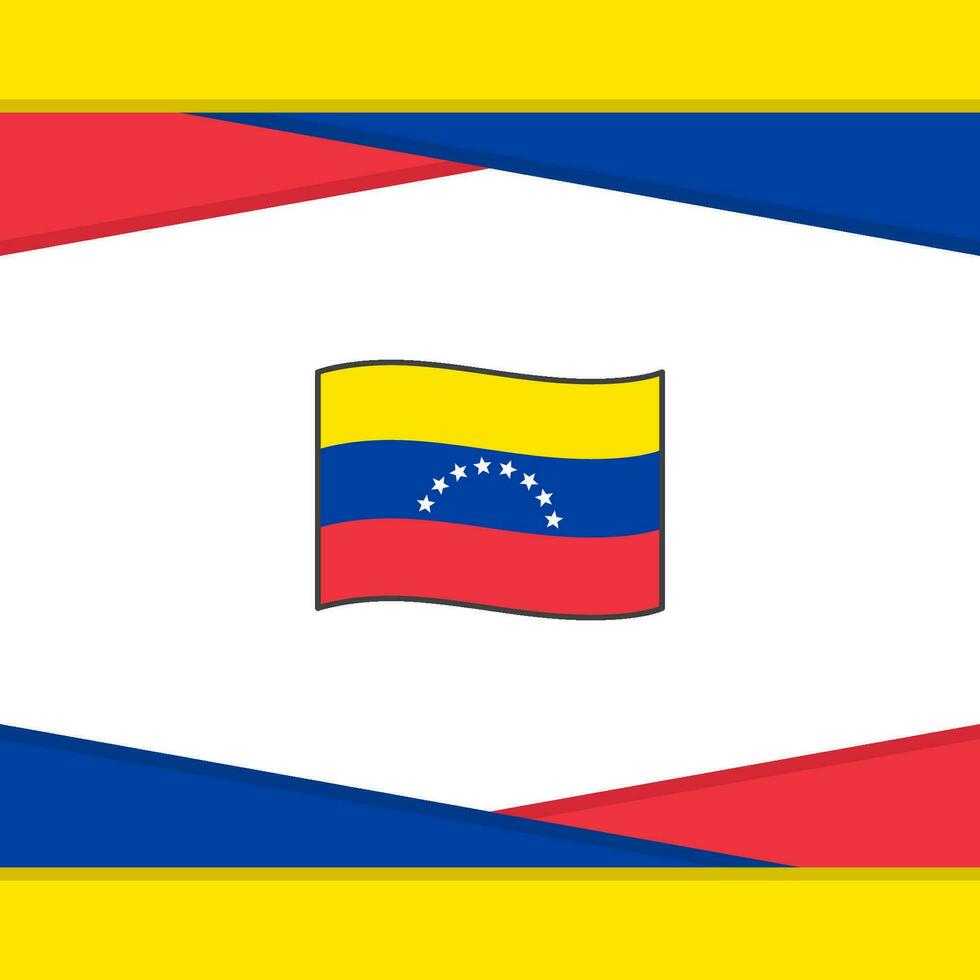 Venezuela Flag Abstract Background Design Template. Venezuela Independence Day Banner Social Media Post. Venezuela Vector