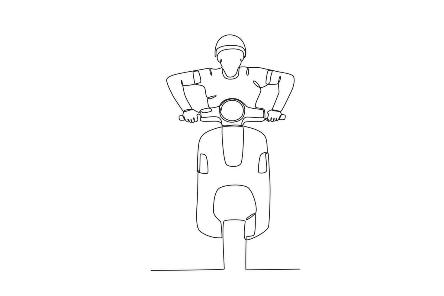 A man rides a motorcycle at speed vector