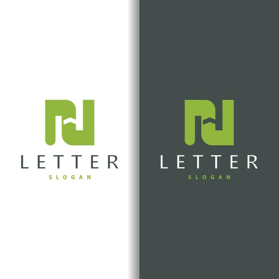 Initial HM Letter Logo, Modern and Luxury Vector Minimalist MH Logo Template