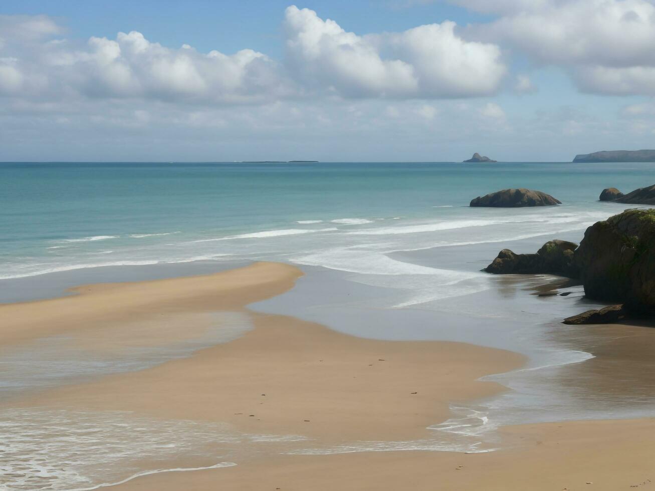 beach beautiful close up image ai generated photo