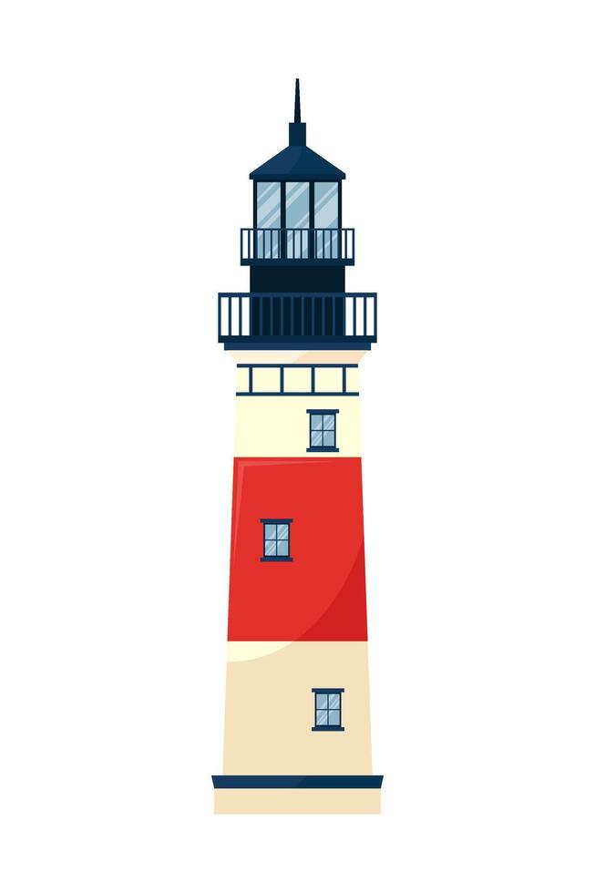 Lighthouse. Illustration on a white background. vector
