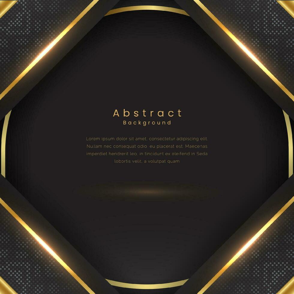 Abstract black and gold luxury background vector