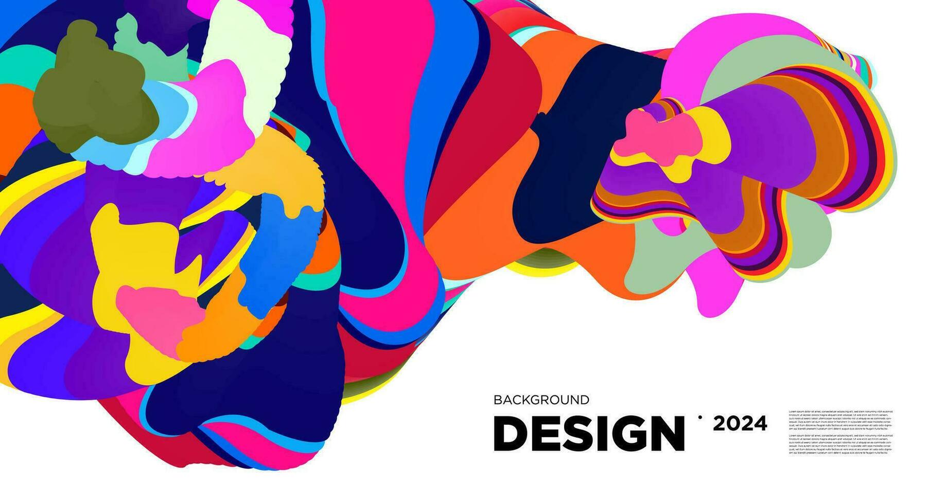 Vector colorful abstract psychedelic liquid and fluid background pattern