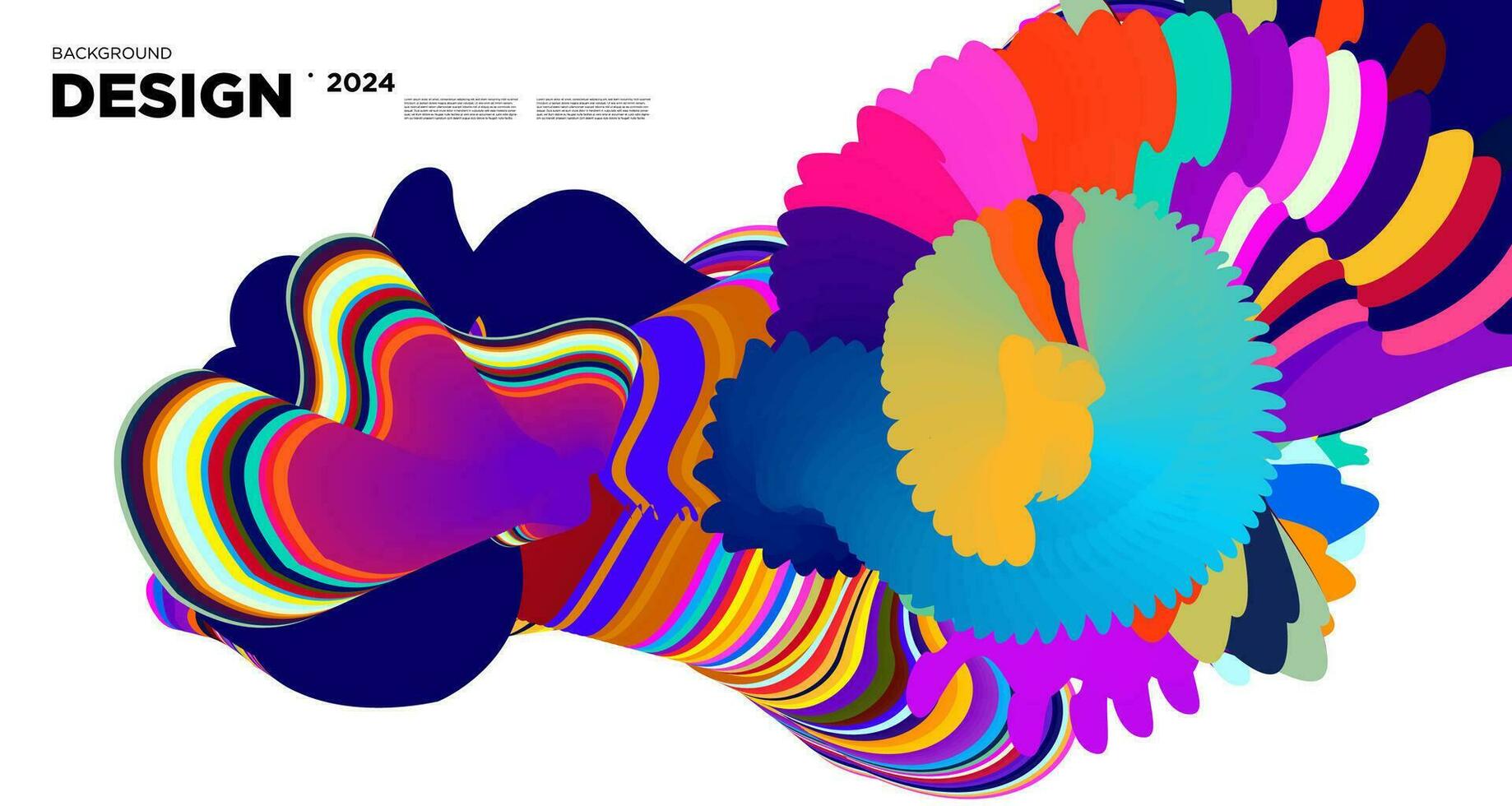 Vector colorful abstract psychedelic liquid and fluid background pattern
