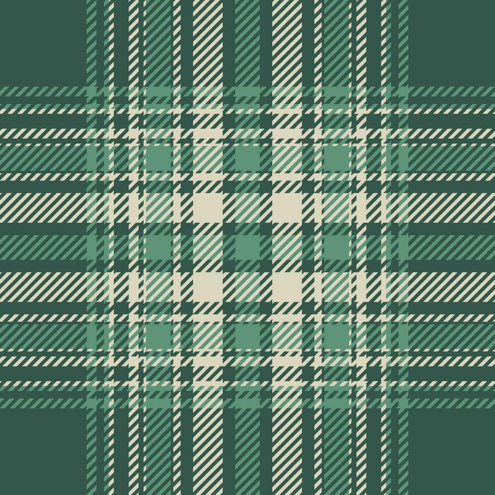 Plaid check pattern in green color. Seamless fabric texture. Tartan textile print. vector