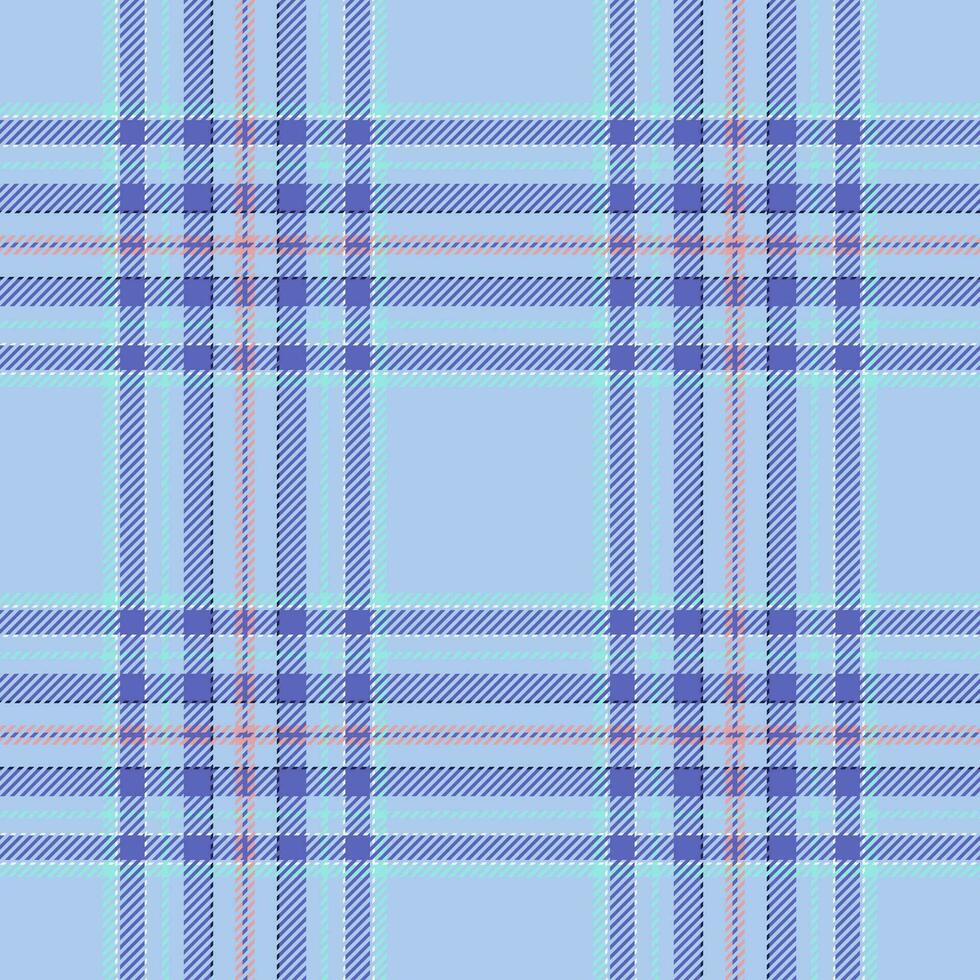 Plaid seamless pattern. Check fabric texture. Vector textile print.