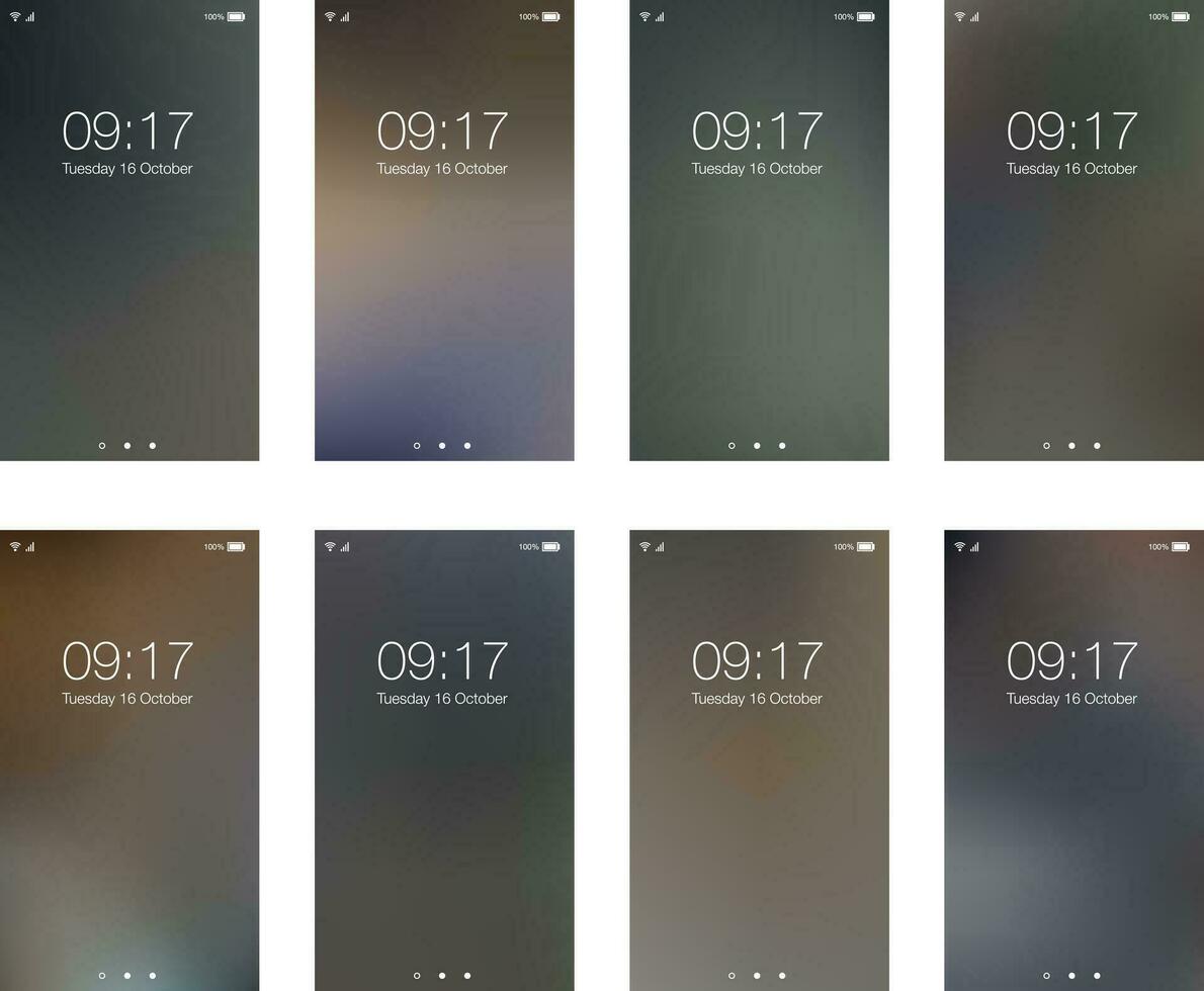 Set abstract dark vertical hd wallpapers for smartphone screen mobile background vector