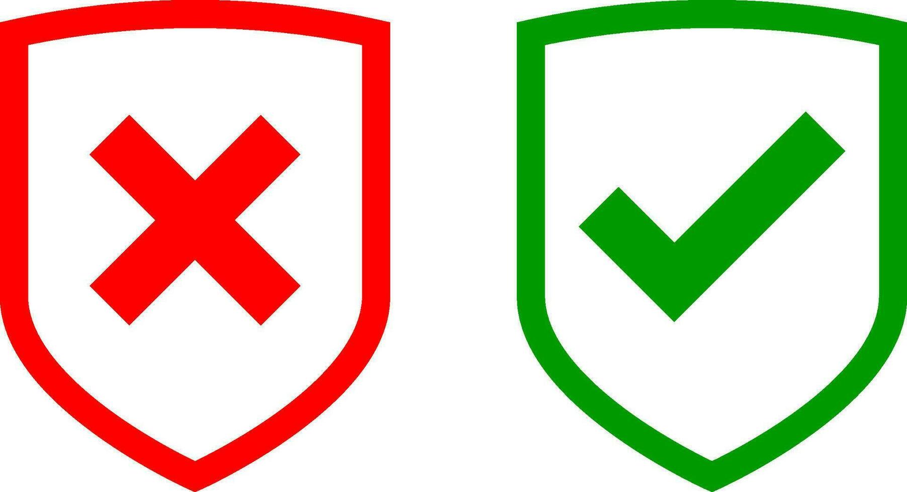 Shield icon vector with mark symbol. Design element.