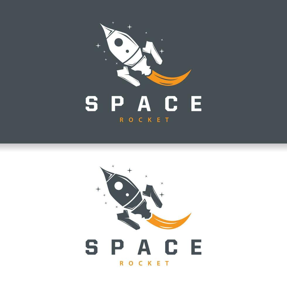 Space Rocket Logo Design, Space Vehicle Technology Vector, Simple Templet Modern Illustration vector