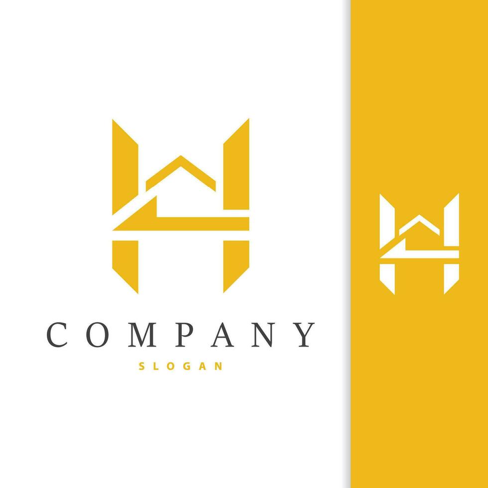 Initial HM Letter Logo, Modern and Luxury Vector Minimalist MH Logo Template