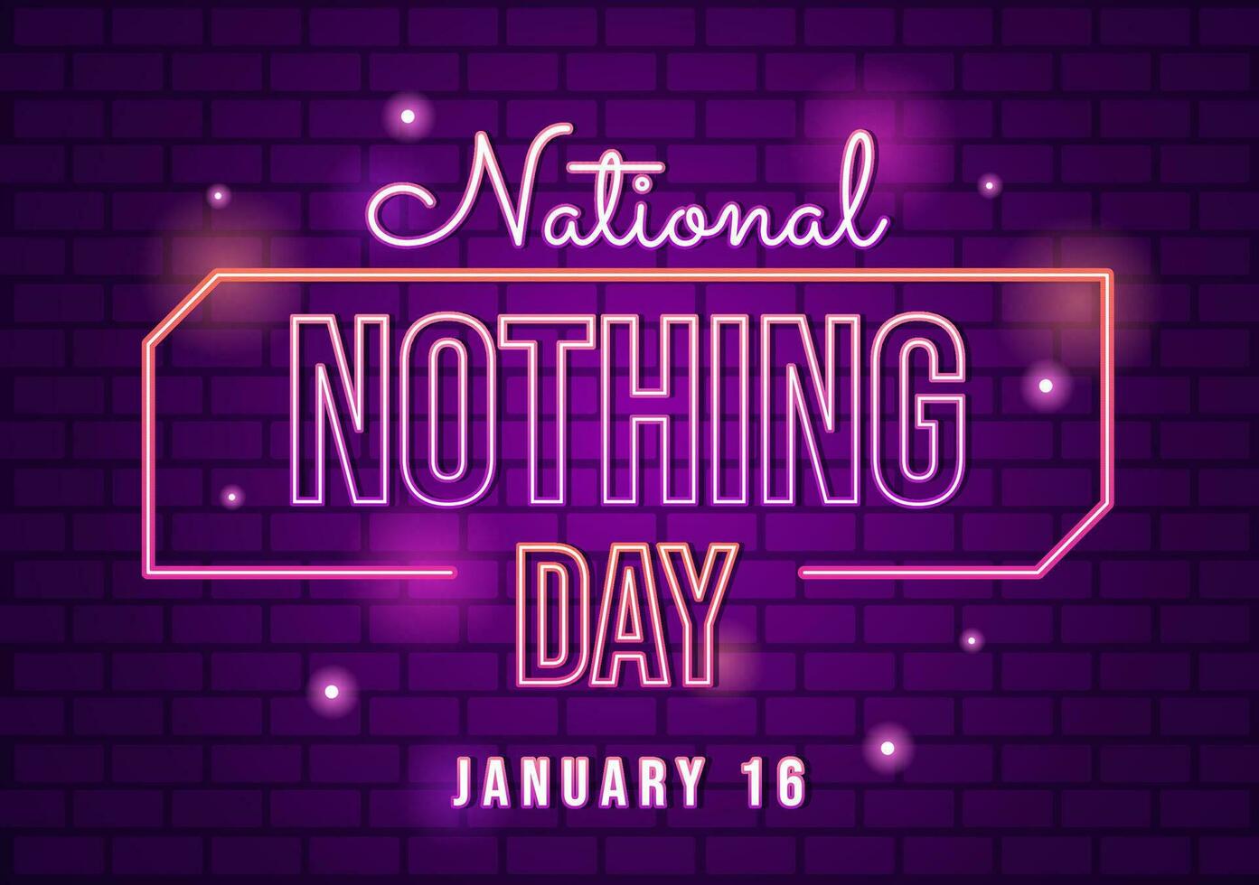 National Nothing Day Vector Illustration on 16 January of Day to Take a Break from the Hustle and Bustle of Everyday Life in Flat Cartoon Background