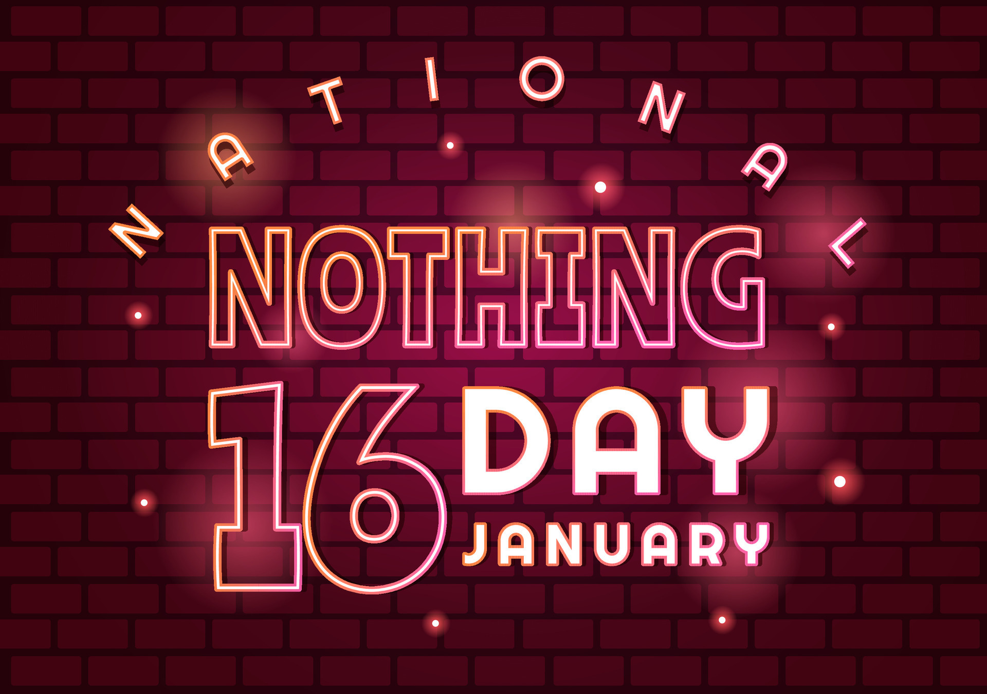 National Nothing Day Vector Illustration on 16 January of Day to Take a